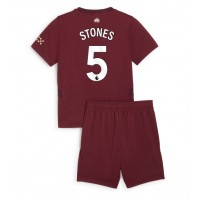 Camiseta Manchester City John Stones #5 Tercera Equipación Replica 2024-25 para niños mangas cortas (+ Pantalones cortos)